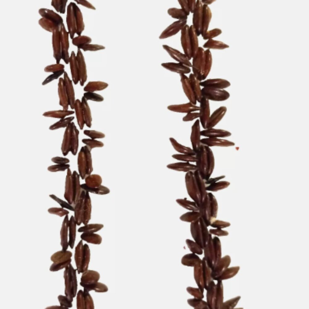 KOA Hawaiian Seed Necklace 18” Handmade Natural Tropical Jewelry Pullover - Picture 4 of 5